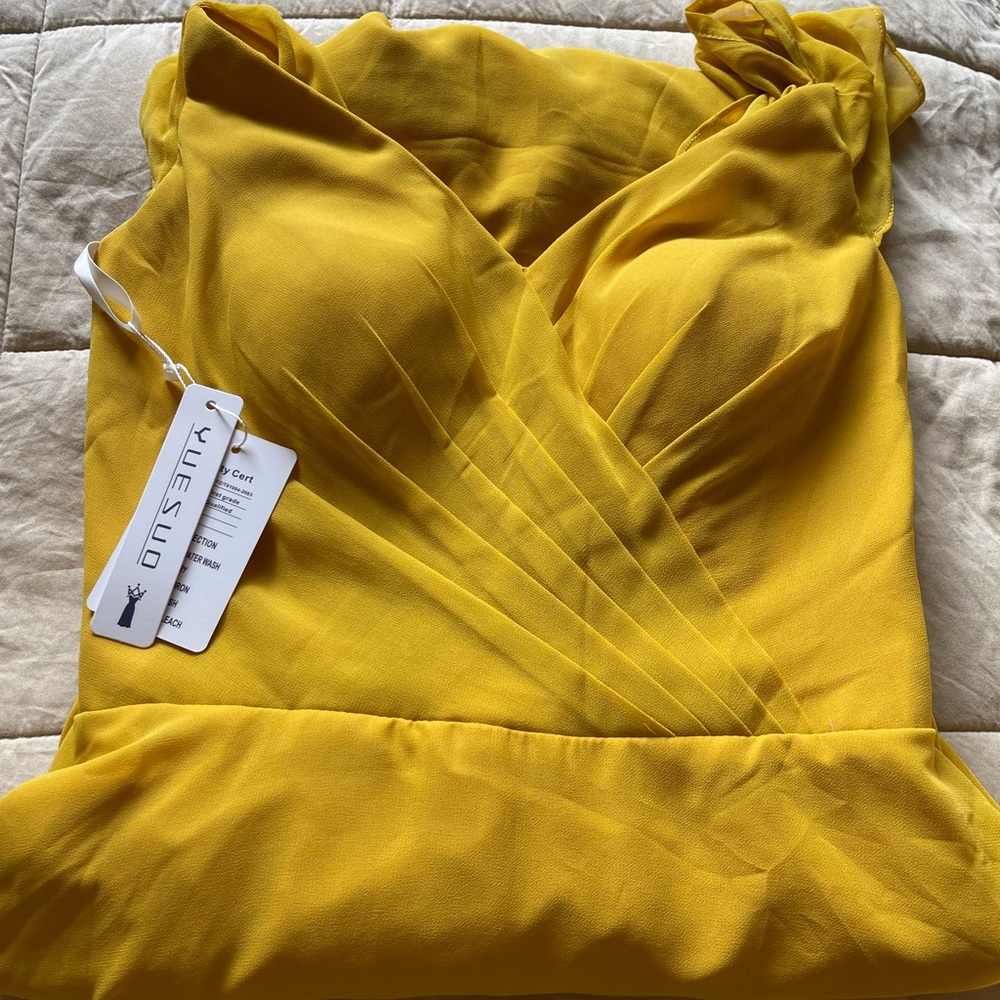 Flutter Sleeve Bridesmaid Dress V Neck Open Back Chiffon Prom Formal Dress Long